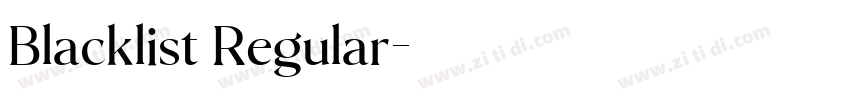 Blacklist Regular字体转换